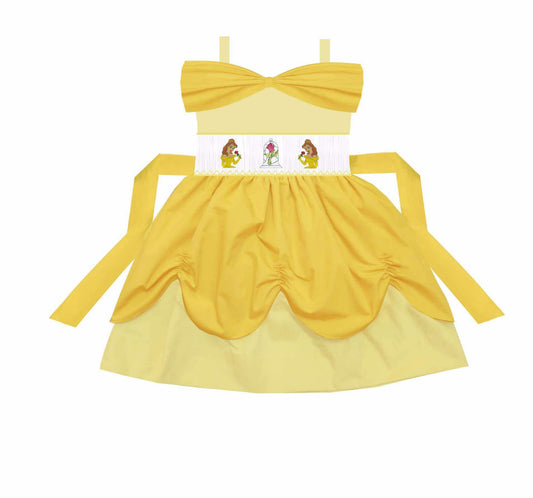 Yellow Princess Smocked Dress