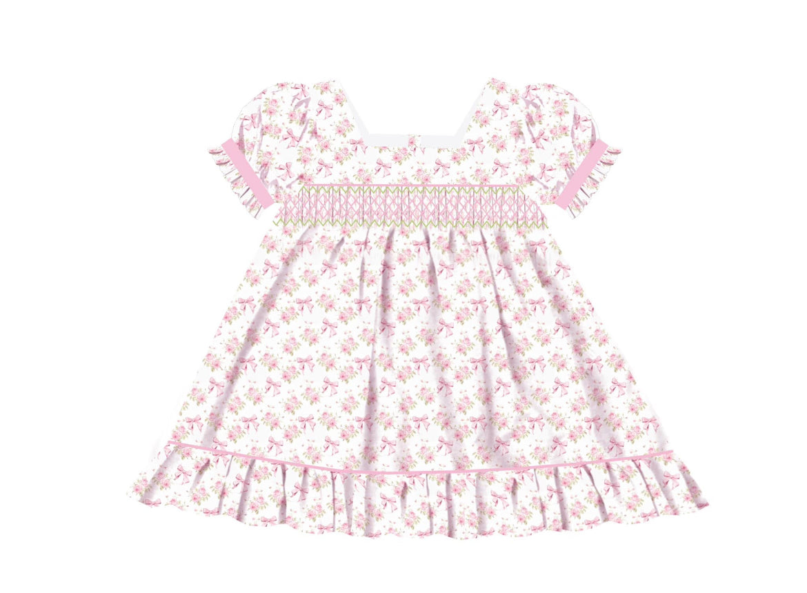 Bouquets and Bows Smocked Dress