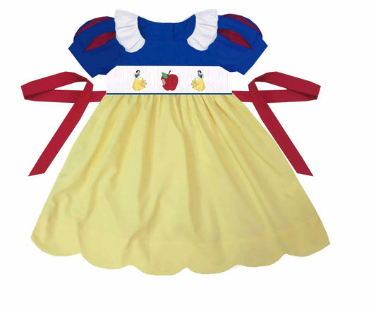 Yellow Apple Princess Smocked Dress