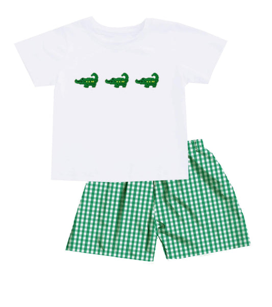 French Knot Alligator Trio Boys Set