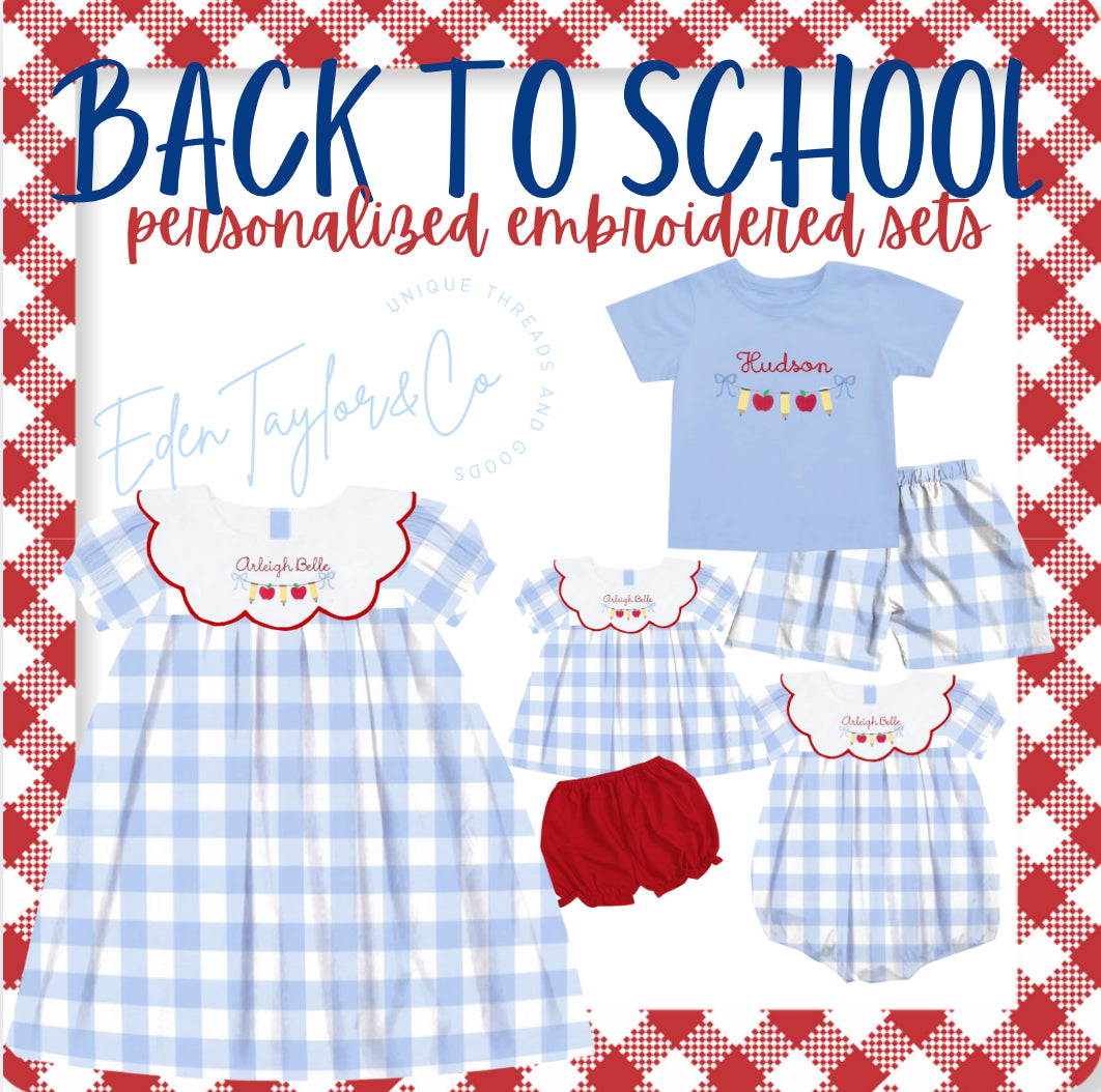 Back to School Personalized Dress