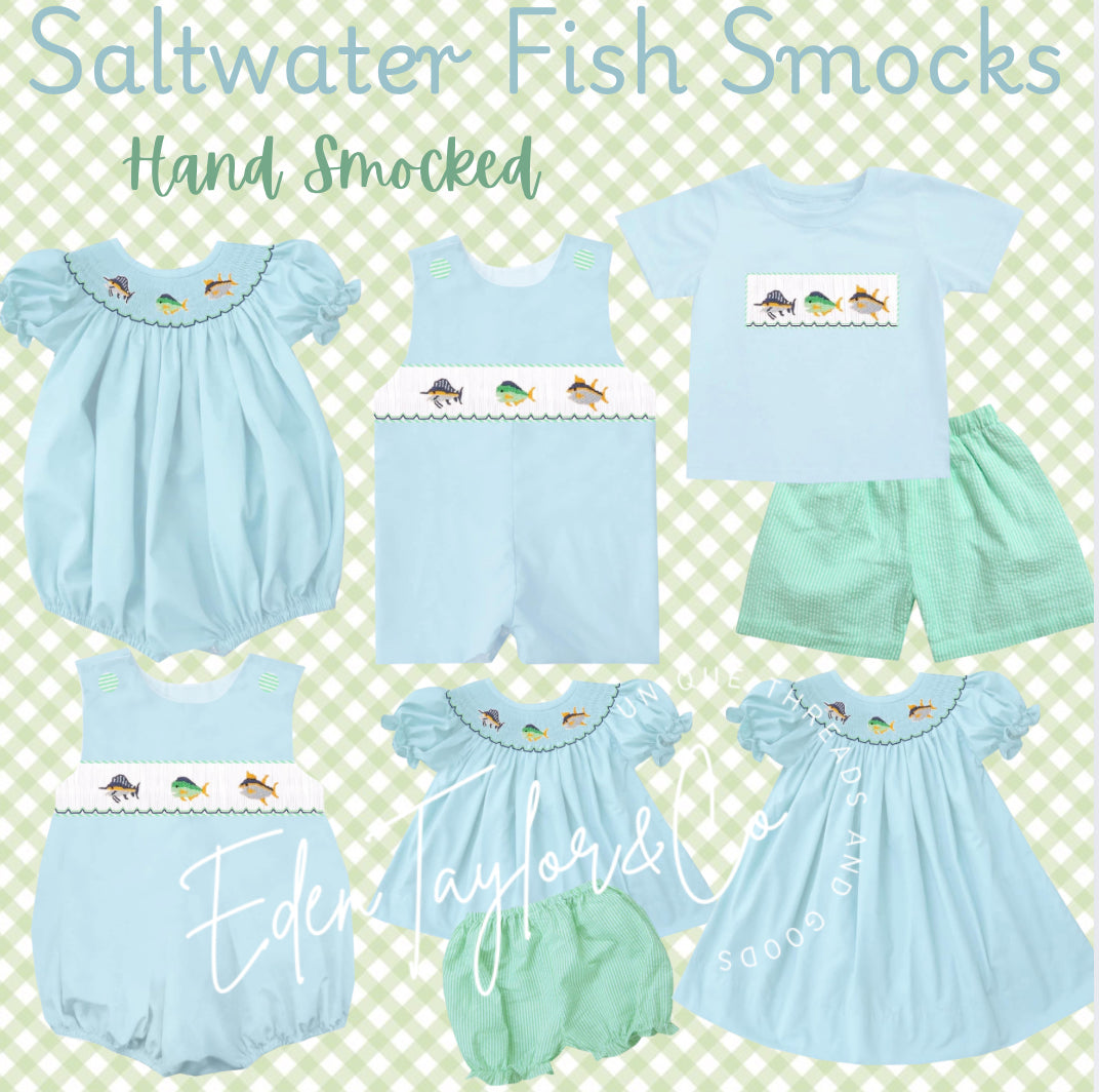 Smocked Fish Boys Set